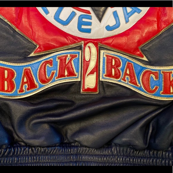 TORONTO BLUE JAYS X JEFF HAMILTON 92 / 93 CHAMPIONSHIP LEATHER JACKET - Picture 9 of 13